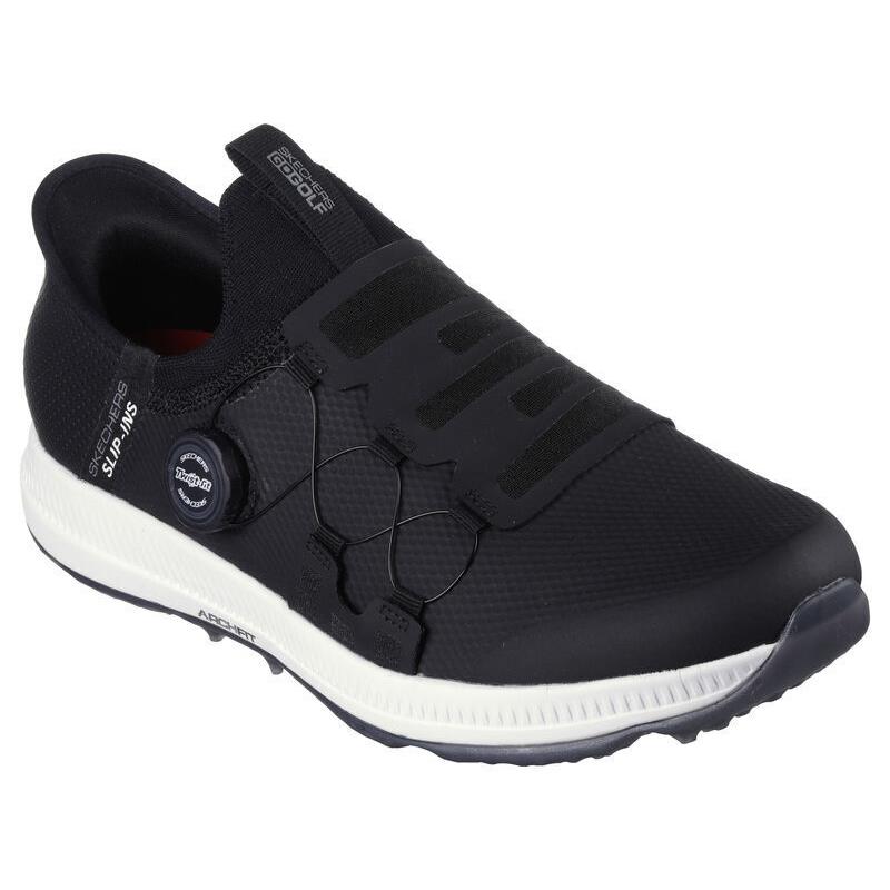 Mens Skechers Slip-ins: GO Golf Elite 5- Slip `in Black White Leather Shoes