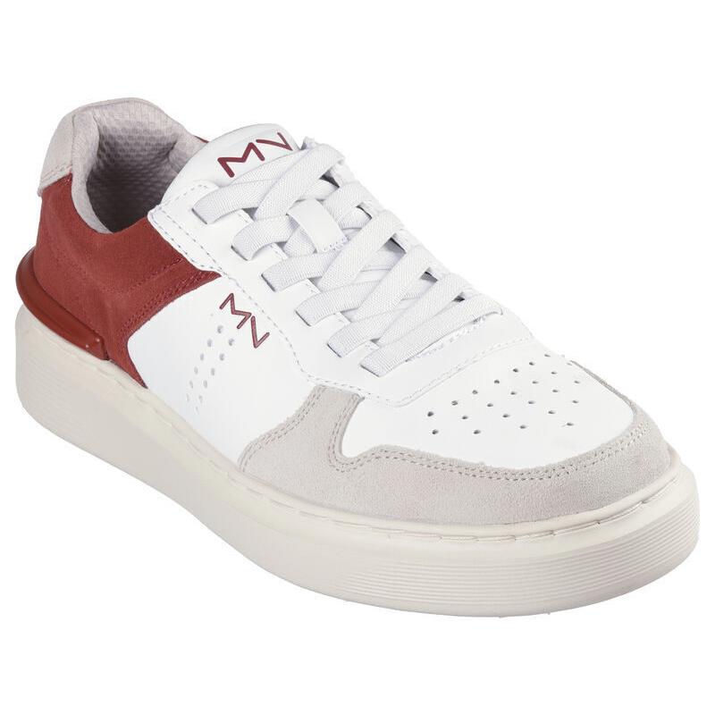 Mens Skechers Mark Nason: Record 2.0-KIERAN White Red Suede Shoes