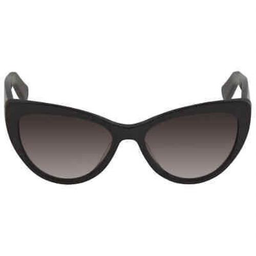 Salvatore Ferragamo Grey Cat Eye Ladies Sunglasses SF930S 001 56 SF930S 001 56