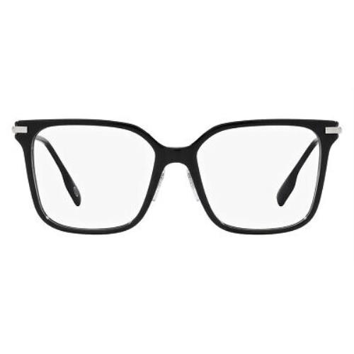 Burberry Elizabeth BE2376 Eyeglasses Black and Silver 52mm - Frame: Black and Silver, Lens: