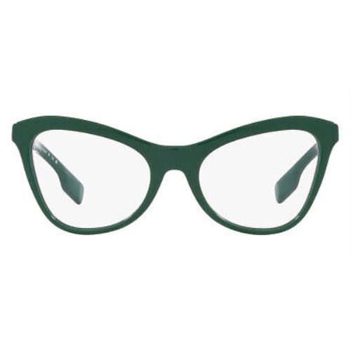Burberry Angelica BE2373U Eyeglasses Women Green Cat Eye 52mm - Frame: Green, Lens: