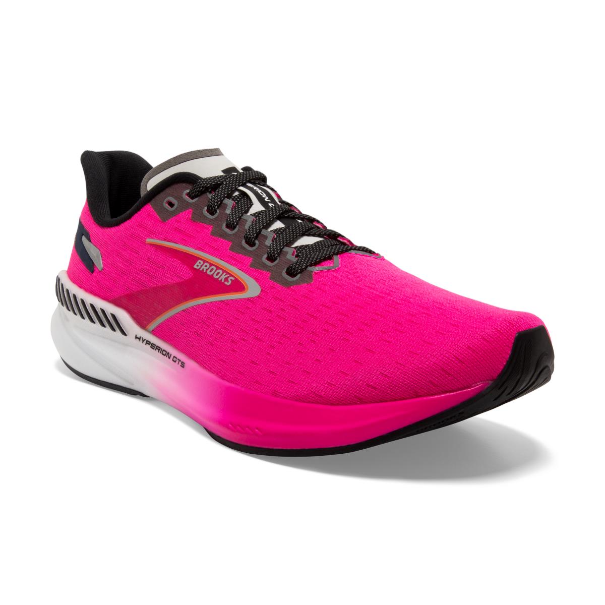 Brooks Hyperion Gts Women`s Road Running Shoes Pink Glo/Green/Black