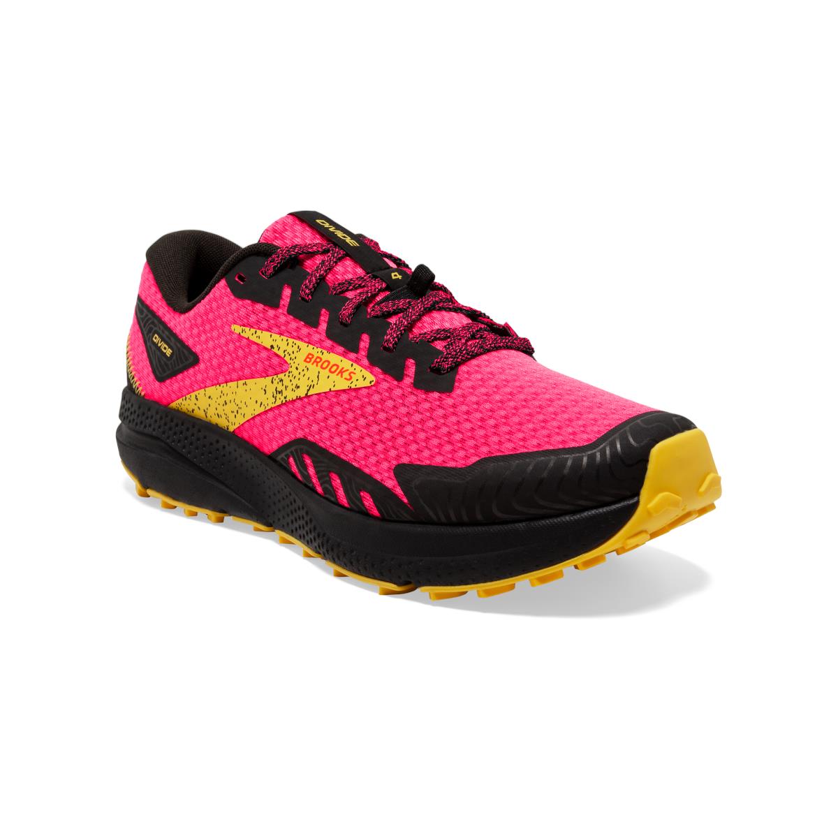 Brooks Divide 4 Women`s Trail Running Shoes Diva Pink/Black/Lemon Chrome