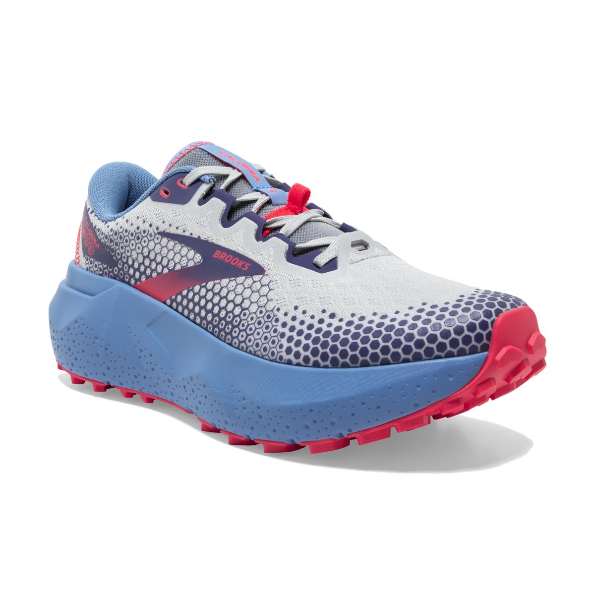 Brooks Caldera 6 Women`s Trail Running Shoes Oyster/Blissful Blue/Pink