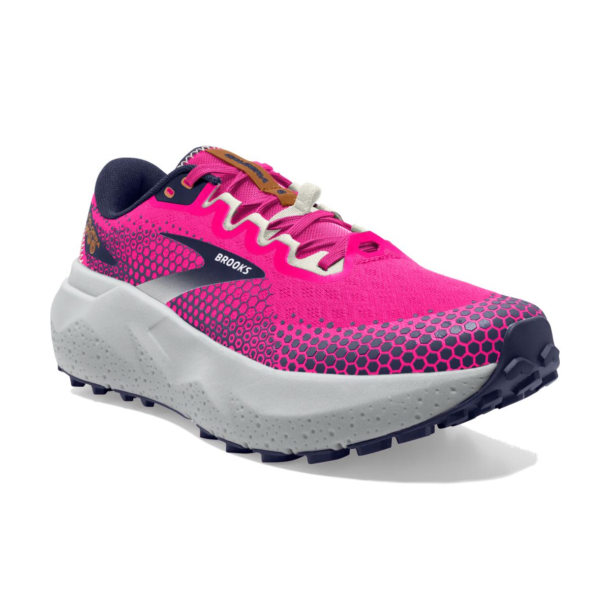 Brooks Caldera 6 Women`s Trail Running Shoes Pink Glo/Peacoat/Marshmallow