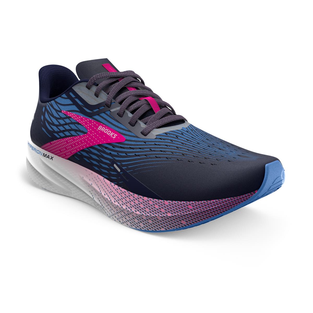 Brooks Hyperion Max Women`s Road Running Shoes Peacoat/Marina Blue/Pink Glo