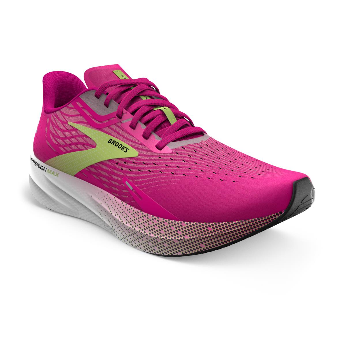 Brooks Hyperion Max Women`s Road Running Shoes Pink Glo/Green/Black