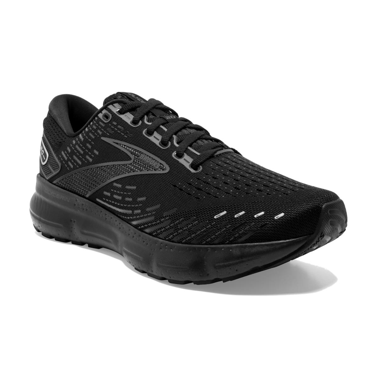 Brooks Glycerin 20 Men`s Road Running Shoes Black/Black/Ebony
