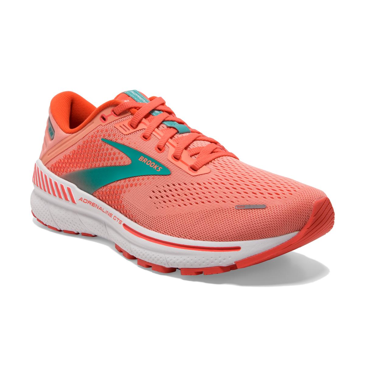 Brooks Adrenaline Gts 22 Women`s Road Running Shoes Coral/Latigo Bay/White