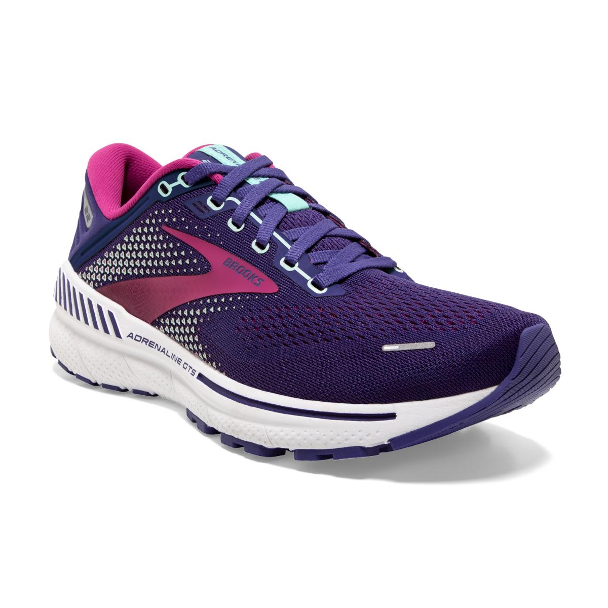 Brooks Adrenaline Gts 22 Women`s Road Running Shoes Navy/Yucca/Pink