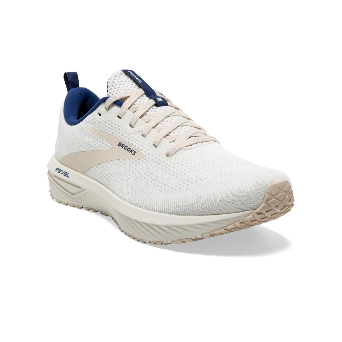Brooks Revel 6 Men`s Road Running Shoes White/Marshmallow/Blue