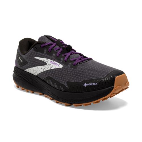 Brooks Divide 4 Gtx Women`s Trail Running Shoes - Black/Blackened Pearl/Purple