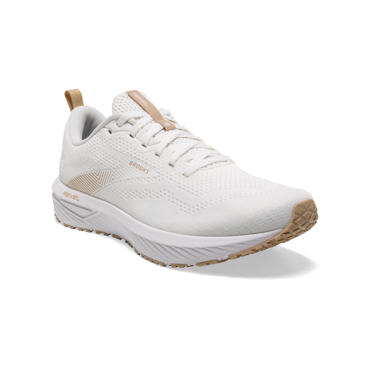 Brooks Revel 6 Women`s Road Running Shoes White/Khaki