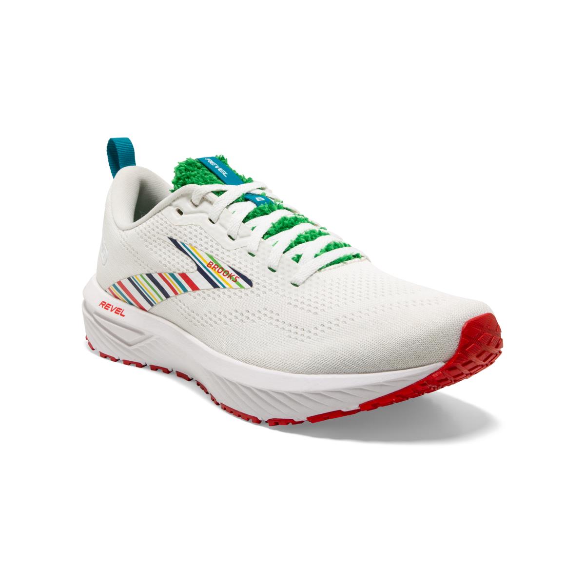 Brooks Revel 6 Women`s Road Running Shoes White/Green/Red