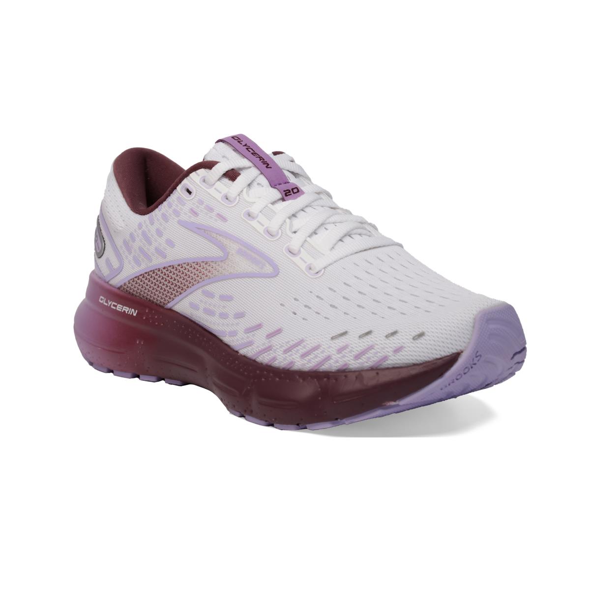 Brooks Glycerin 20 Women`s Road Running Shoes White/Orchid/Lavender
