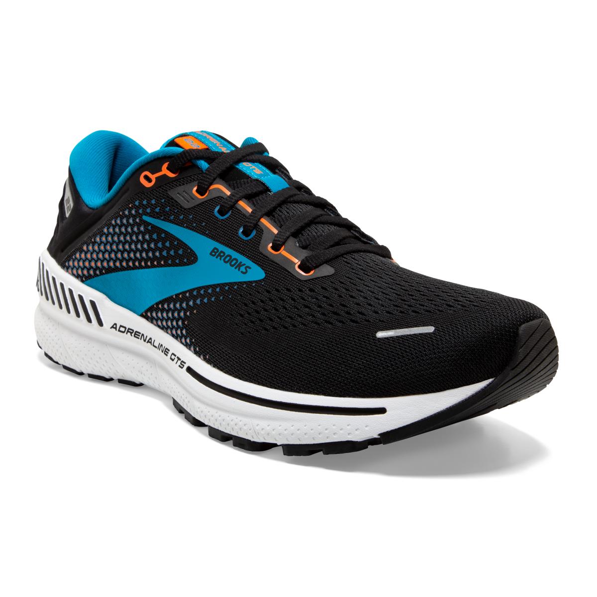 Brooks Adrenaline Gts 22 Men`s Road Running Shoes Black/Blue/Orange/1103661D034.085