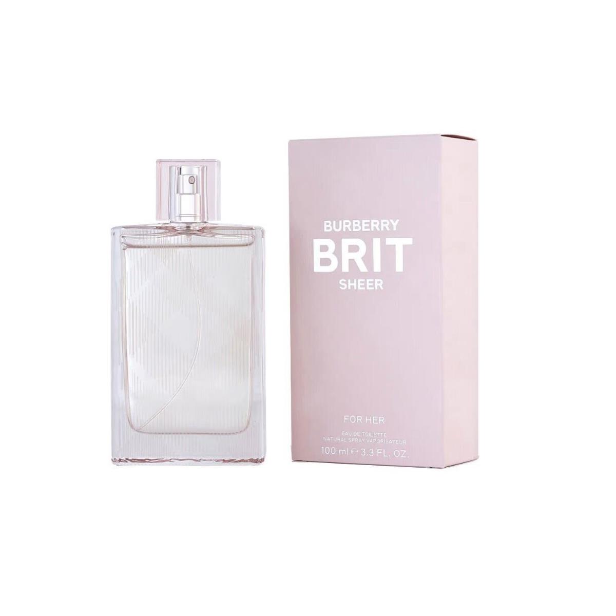 Burberry Brit Sheer For Her 3.3 oz Edt Spray Womens Perfume 100ml