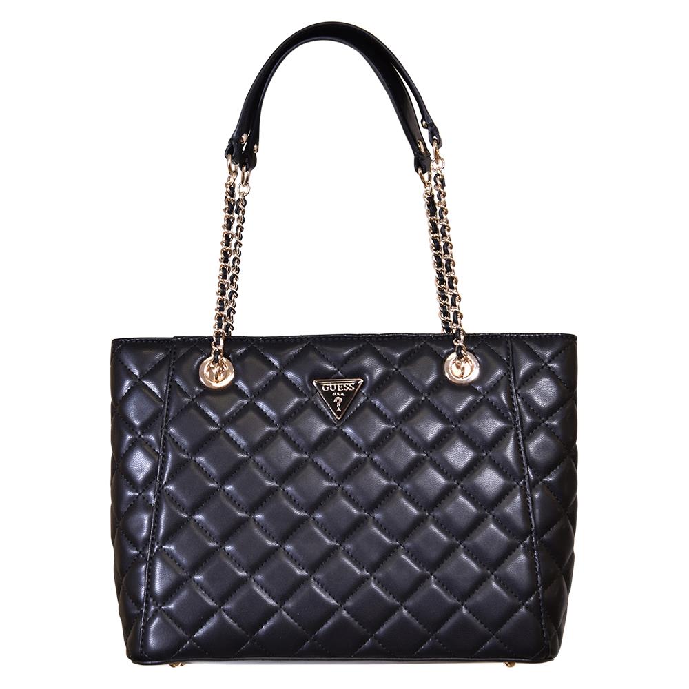 Guess Tali Women`s Handbag Black Pebble