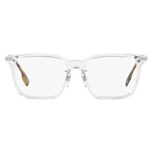 Burberry Ellis BE2378F Eyeglasses Transparent and Silver 55mm - Frame: Transparent and Silver, Lens: