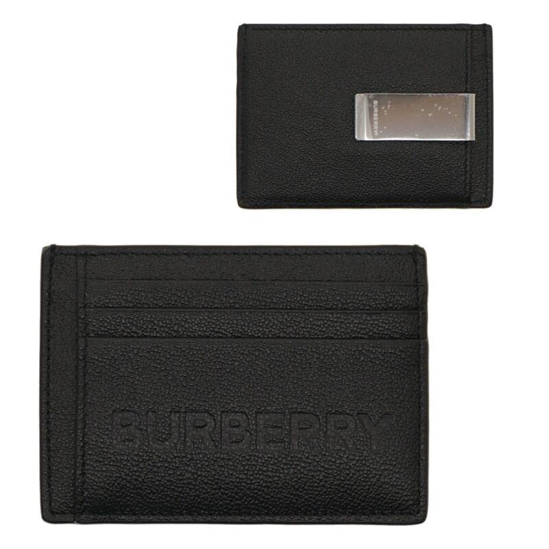 Burberry Chase Money Clip Wallet Card Case Embossed Logo