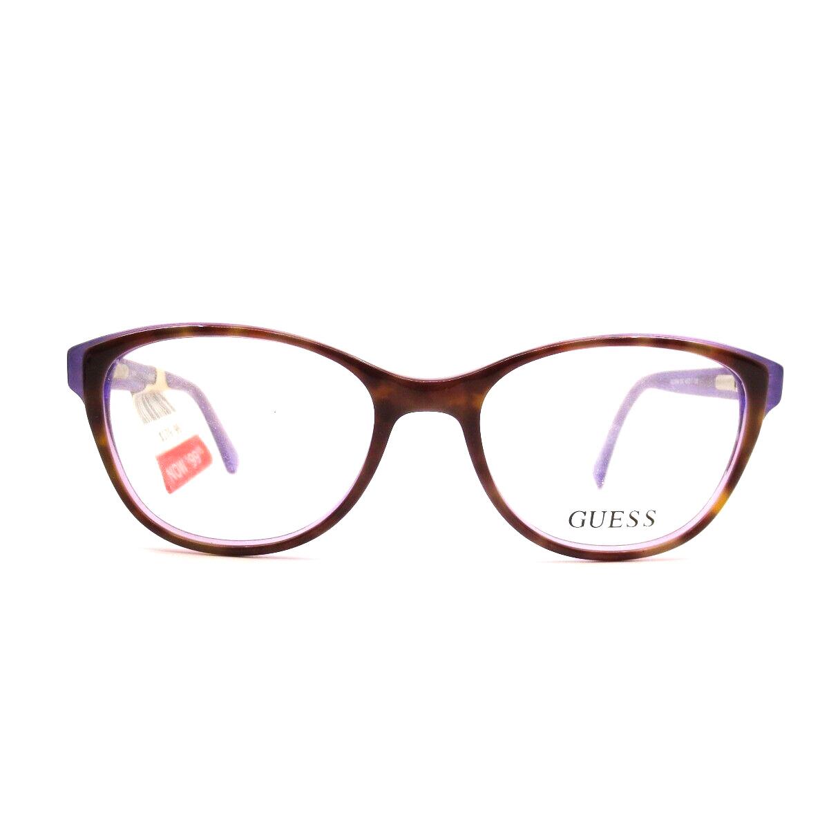 Guess GU2596 052 Eyeglasses Frames Purple Tortoise Rectangular 49-17-135