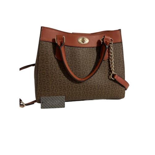 Women s Guess Hasher Tote Bag Cocoa SG916006 with Crossbody Strap