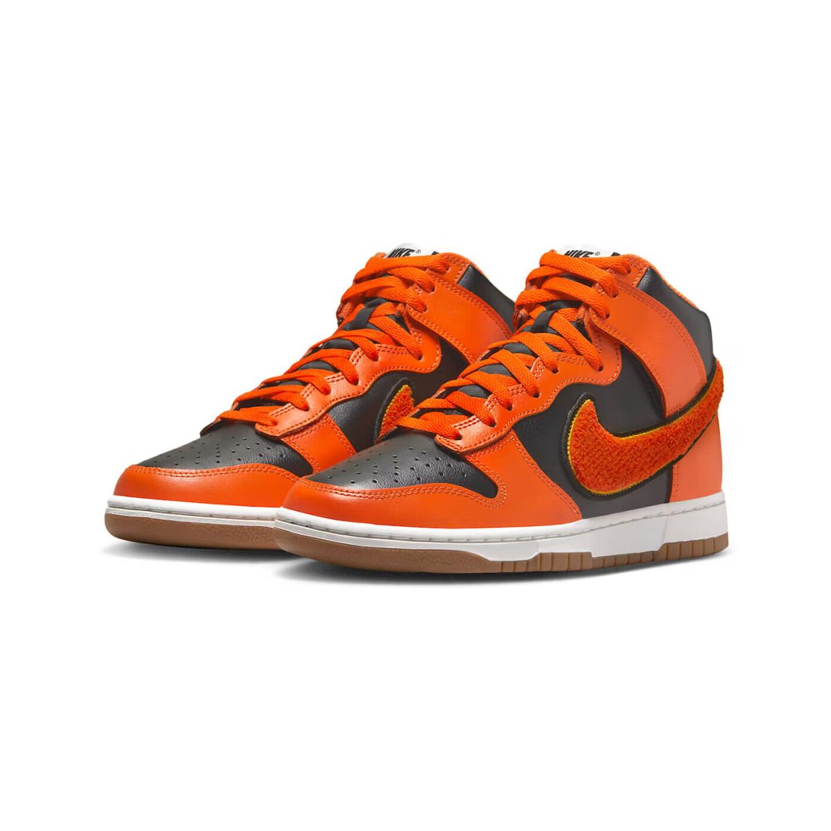 Nike Dunk High DR8805-002 Mens Black Safety Orange Basketball Sneaker Shoes UP60 10