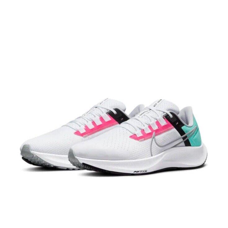 Men Nike Pegasus 38 Road Running Shoes White/hyper Pink/turquoise CW7356-102