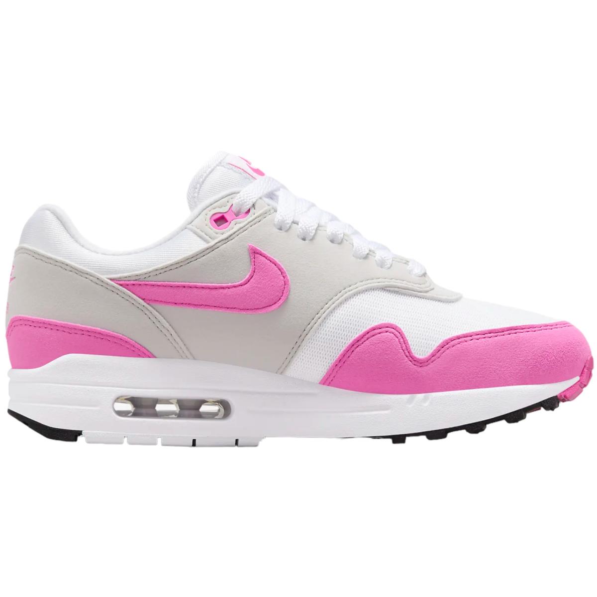 Nike Air Max 1 Women`s Casual Shoes All Colors US Sizes 6-11 White/Neutral Grey/Black/Playful Pink