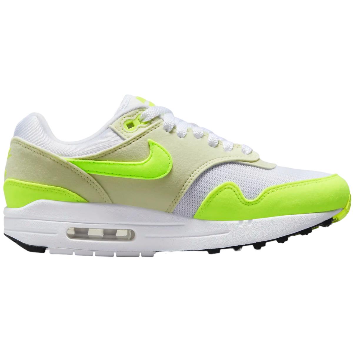 Nike Air Max 1 Women`s Casual Shoes All Colors US Sizes 6-11 White/Sea Glass/Black/Volt