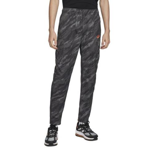 Nike Sportswear Men`s Woven Unlined Utility Pants Aop Black/orange DM0099-010