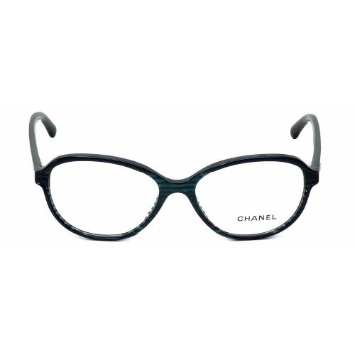 Chanel 3316 Blue Glitter 1515 Round Plastic Eyeglasses Frame 52-16-135 Italy