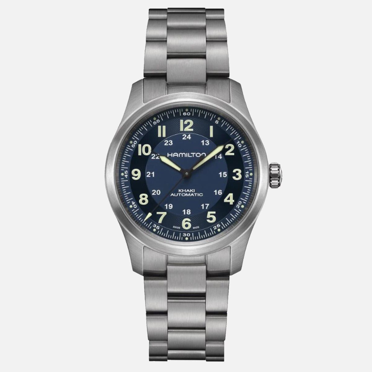 Hamilton Khaki Field Titanium Case and Bracelet Blue Dial 38MM H70205140