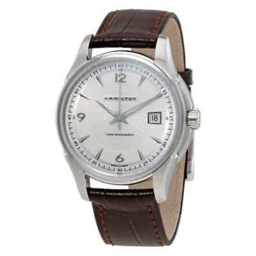 Hamilton Jazzmaster Viewmatic Automatic Men`s Watch H32515555 - Dial: Silver, Band: Brown, Bezel: Silver