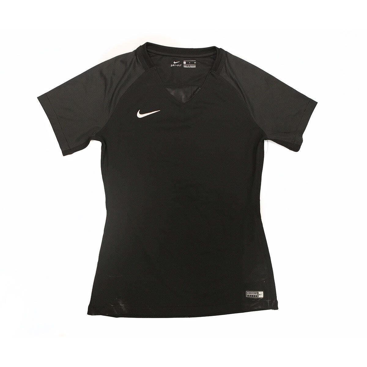 Nike Womens Shirt Revolution Jersey Black Large Soccer Short Sleeve V-neck