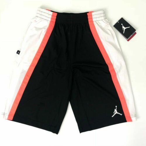 Nike Boys Basketball Shorts Jordan Jumpman Dri Fit Baseline White-black Medium