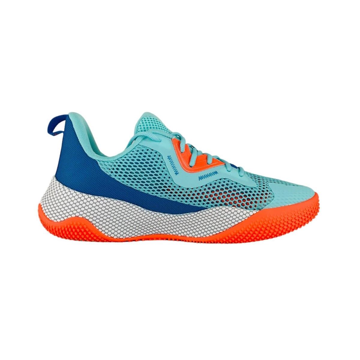 Men`s Under Armour 3026899 300 UA Curry Hovr Splash 3 Blue/white/red Shoes - GREY/GREEN/PINK