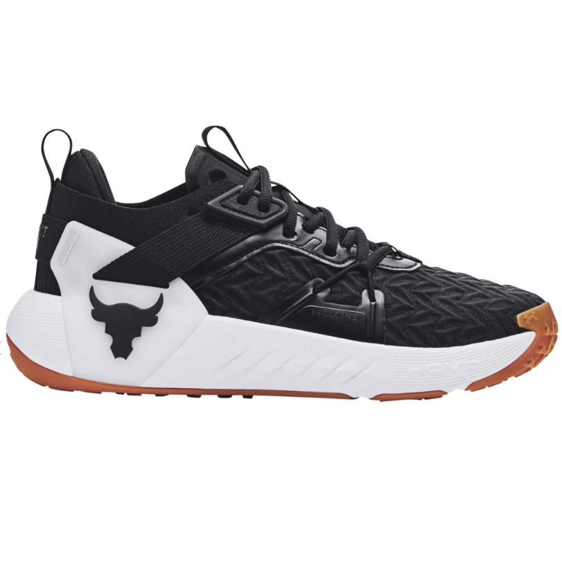 Under Armour Project Rock 6 Black White Gum Bottom All Sizes Training Shoes