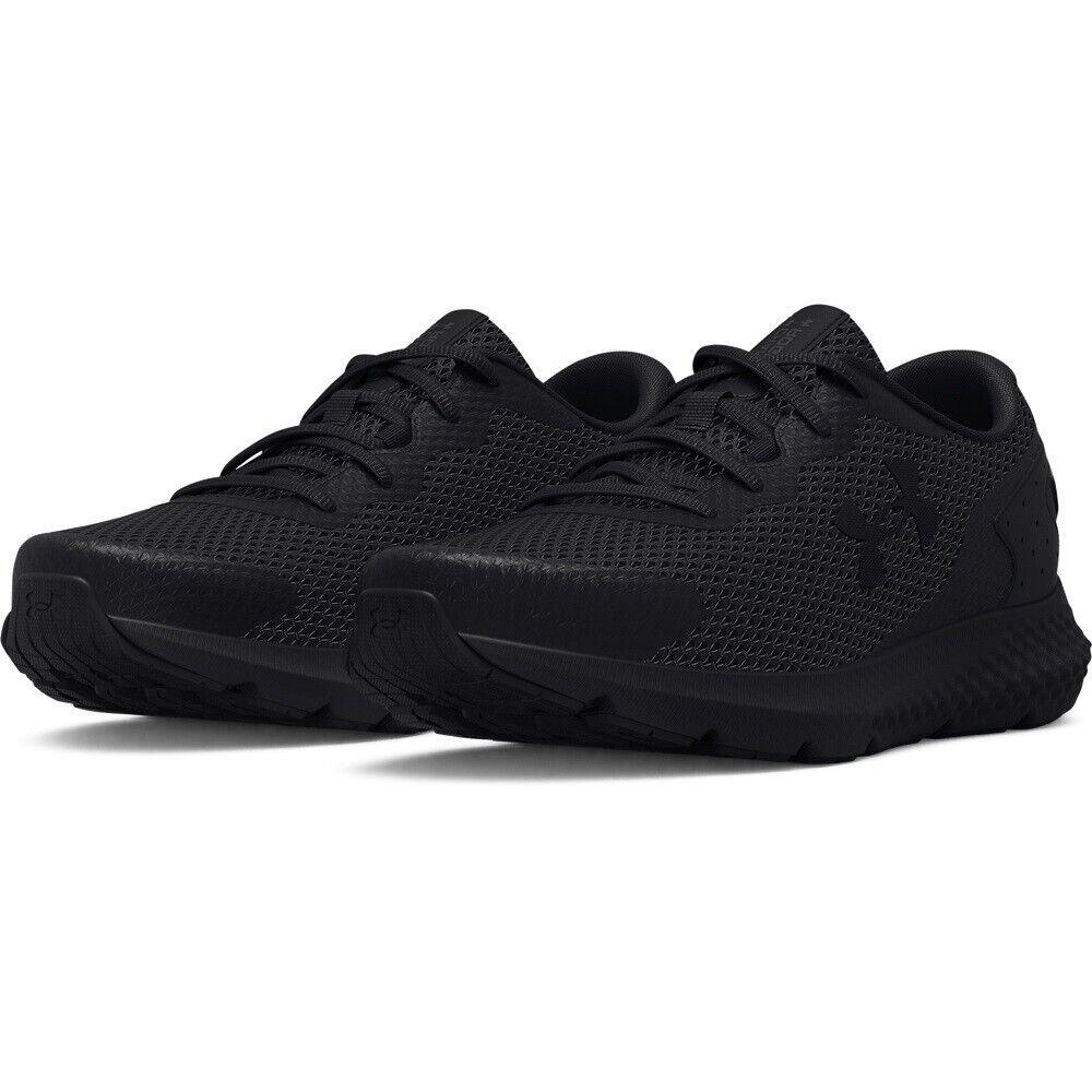 Under Armour 3024877 Men`s UA Charged Rogue 3 Running Shoes Black Size 8