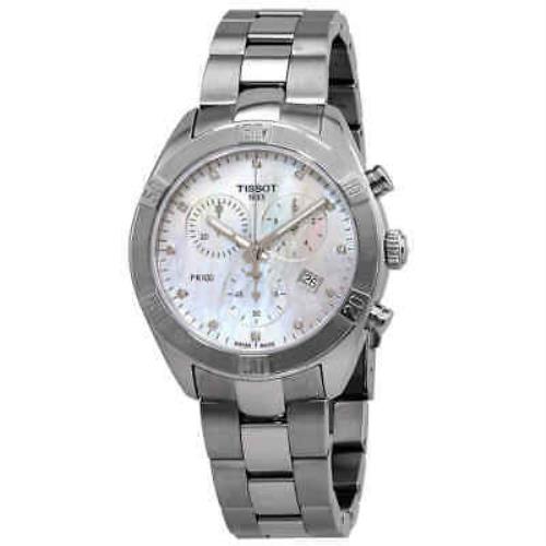Tissot PR 100 Mop Diamond Dial Ladies Chronograph Watch T101.917.11.116.00