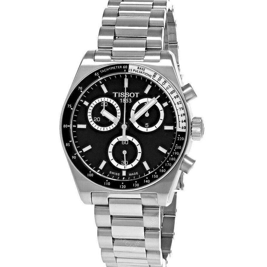 Tissot PR516 Chrono Quartz 40MM Black Dial SS Men`s Watch T149.417.11.051.00