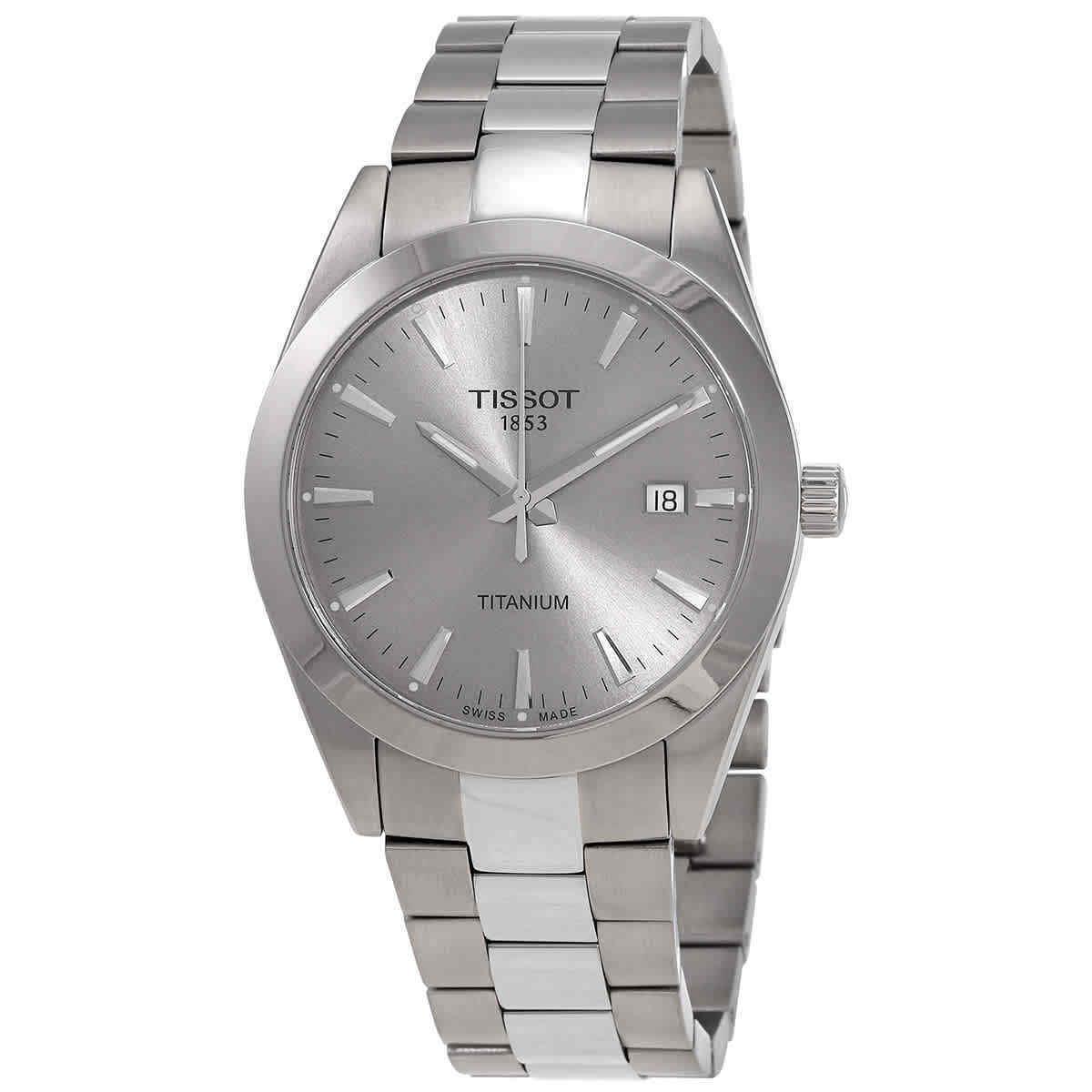 Tissot T-classic Titanium Quartz Grey Dial Men`s Watch T127.410.44.081.00