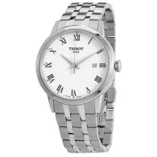Tissot Classic Dream Quartz White Dial Men`s Watch T129.410.11.013.00 - Dial: White, Band: Gray, Bezel: Silver