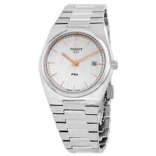 Tissot Prx Quartz Silver Dial Men`s Watch T137.410.11.031.00 - Dial: White, Band: Silver, Bezel: Silver