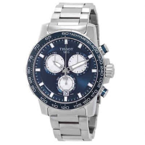 Tissot Supersport Chronograph Quartz Blue Dial Men`s Watch T125.617.11.041.00 - Dial: Blue, Band: Silver, Bezel: Blue