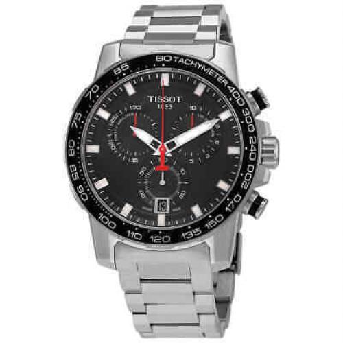 Tissot Supersport Chronograph Quartz Black Dial Men`s Watch T125.617.11.051.00 - Dial: Black, Band: Gray, Bezel: Black