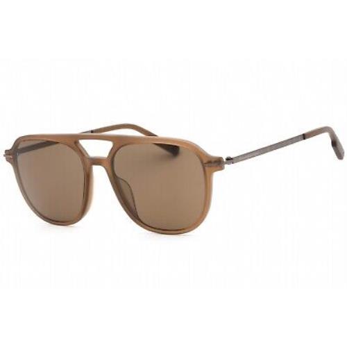 Ermenegildo Zegna EZ0191 50E Sunglasses Dark Brown Frame Brown Lenses 55mm