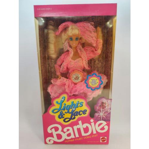 1990 Mattel Lights and Lace Barbie Doll 9725