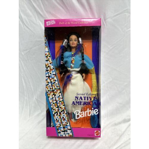 1993 Native American Barbie 2nd Ed. Dolls of The World 11609 Mattel Vintage