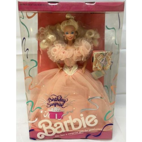 Nrfb Vintage 1991 Birthday Surprise Barbie Doll 3679 Mattel Blonde Gift 1990s